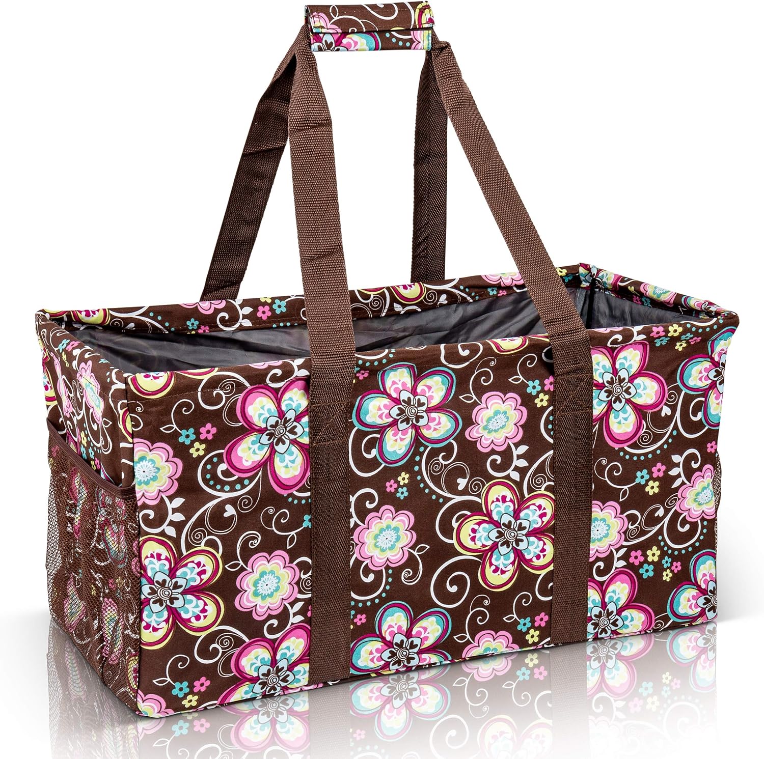 Extra Large Utility Tote Bag - Oversized Collapsible Pool Beach Canvas Basket