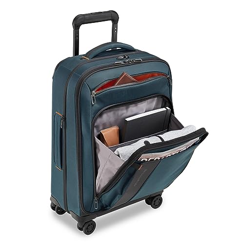 Briggs & Riley Domestic 22" Carry On Expandable Spinner - Luggage for Travel, Suitcases with Wheels, Softside Rolling Bag for Men & Women, Self-Repairing Zipper - ZDX Collection, Hunter