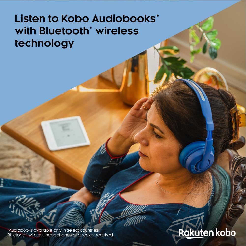 Kobo Libra 2 | eReader | 7” Glare Free Touchscreen | Waterproof | Adjustable Brightness and Color Temperature | Blue Light Reduction | eBooks | WiFi | 32GB of Storage | Carta E Ink Technology | White