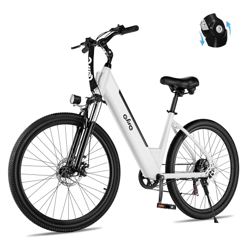 Cityone Electric Bike for Adults 26" Step-Through 22MPH Ebike with 2.1" Tire,UL2849 Certified Built-in Removable Battery,Peak 750W Motor Ebikes with 7 Speed, Commuter E Bicycle