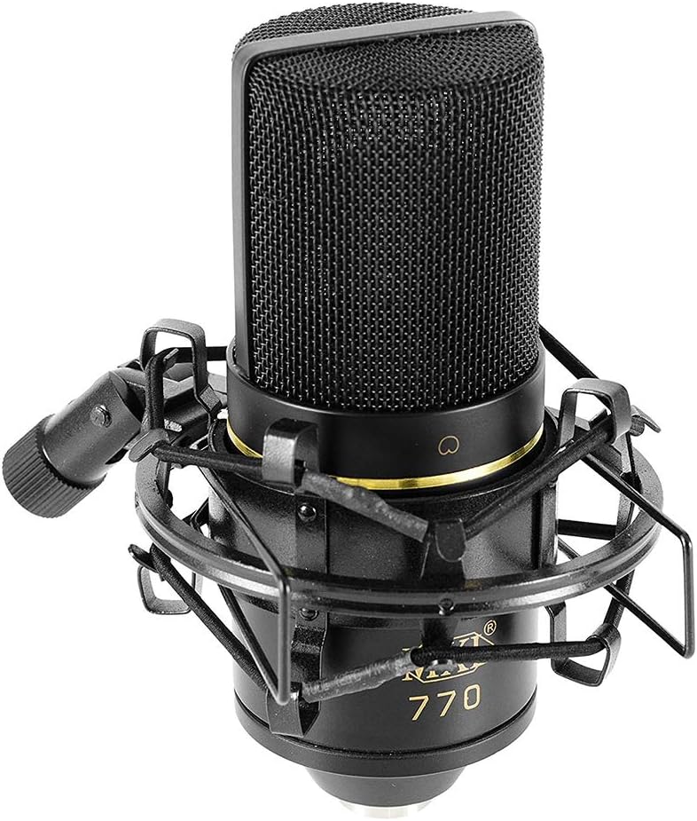 Motu M4 4x4 USB Audio Interface with MXL 770 Cardioid Microphone (Black), HPC-A30 Studio Monitor Headphones & XLR Cable Bundle