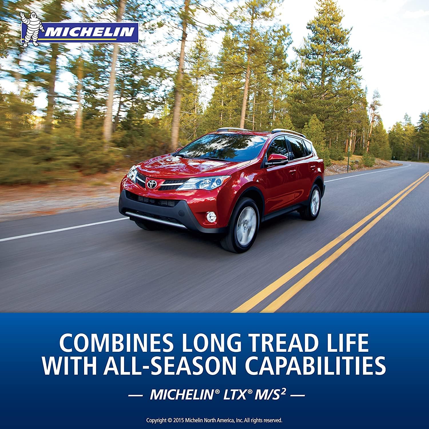 Michelin LTX M/S2 All Season Radial Car Tire for Light Trucks, SUVs and Crossovers, 275/55R20 113H