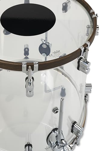 PDP By DW PDP 25th Anniversary 4-Piece Clear Acrylic with Walnut Stain Hoops Drum Set Shell Pack (PDLT221425TH)