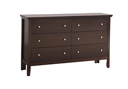 Glory Furniture Primo , White Dresser, 36"H X 59"W X 16"D,
