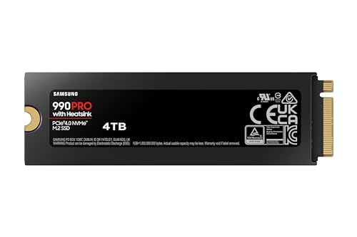 Samsung 990 PRO SSD NVMe M.2 PCIe Gen4, M.2 2280 Internal Solid State Hard Drive, Seq. Read Speeds Up to 7,450 MB/s for High End Computing, Gaming, and Heavy Duty Workstations, MZ-V9P2T0B/AM