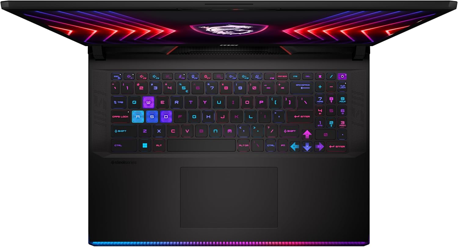MSI Raider GE78HX 17” 240Hz QHD+ Gaming Laptop: Intel Core i9-14900HX, NVIDIA Geforce RTX 4090, 64GB DDR5, 2TB NVMe SSD, Thunderbolt 4, Cooler Boost 5, Win 11 Home: Black 14VIG-600US