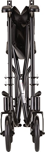 NOVA Medical Products Lightweight Transport Chair - 19" with Swing Away Footrest - Black