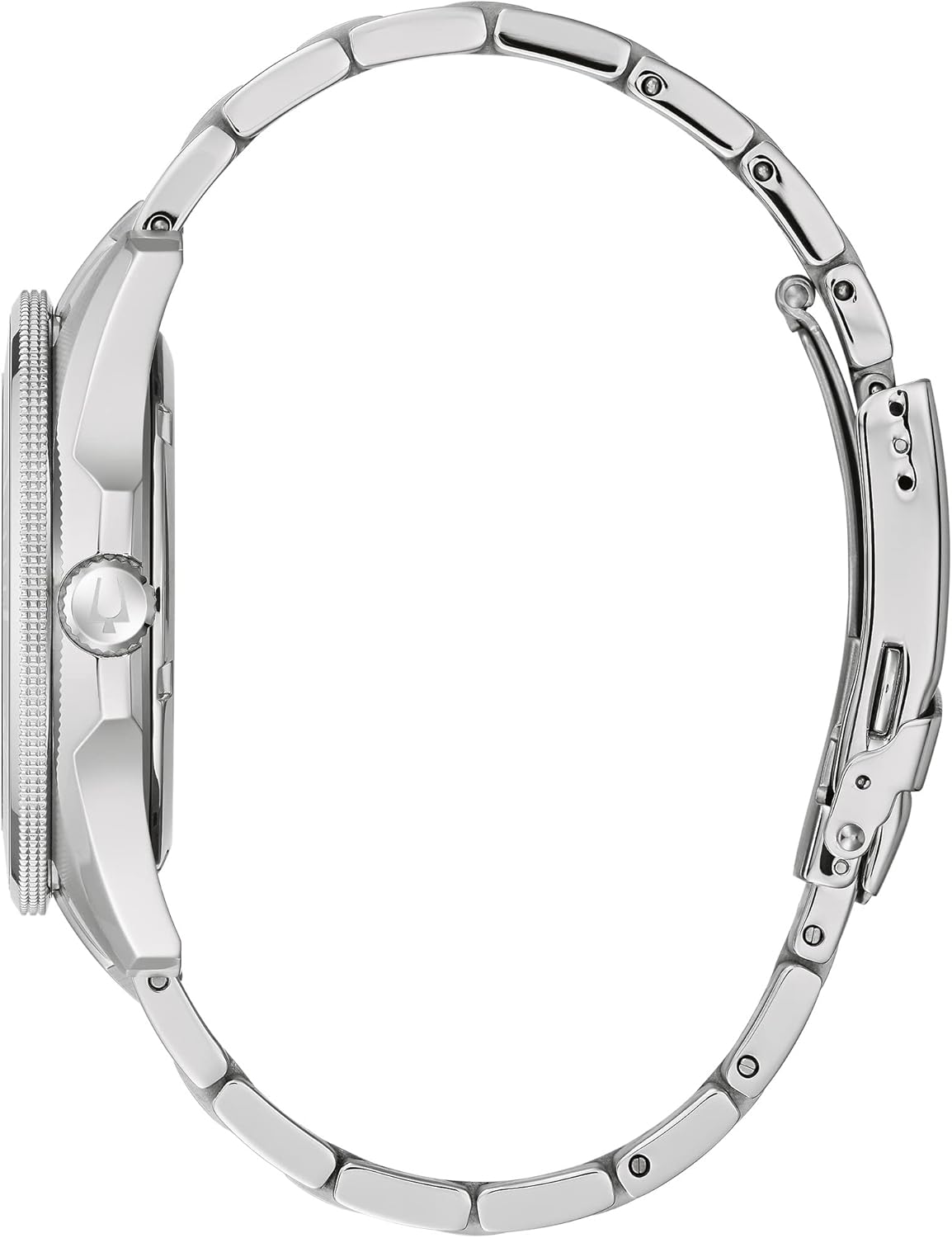 Bulova Men's Marine Star 'Series B' Stainless Steel 3-Hand Calendar Quartz Watch, Black Dial Style: 98B203
