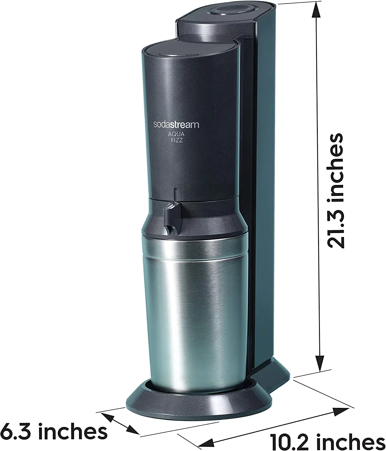 SodaStream Aqua Fizz Sparkling Water Maker Kit (Black) with Co2 & Glass Carafes