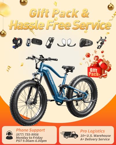 Boxer Electric Bike for Adults 1000W, 48V 20AH Battery Ebike, Full Suspension 26" Fat Tire E Bike, 28MPH 80Miles Range Mountain Electric Bicycle, 7 Speed Hydraulic Disc Brakes