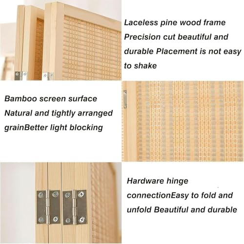 3/4/ 5/6 Panel Room Divider Screen, Folding Privacy Screen with Display Stand, Bedroom Office Bedroom Freestanding Room Screen Divider