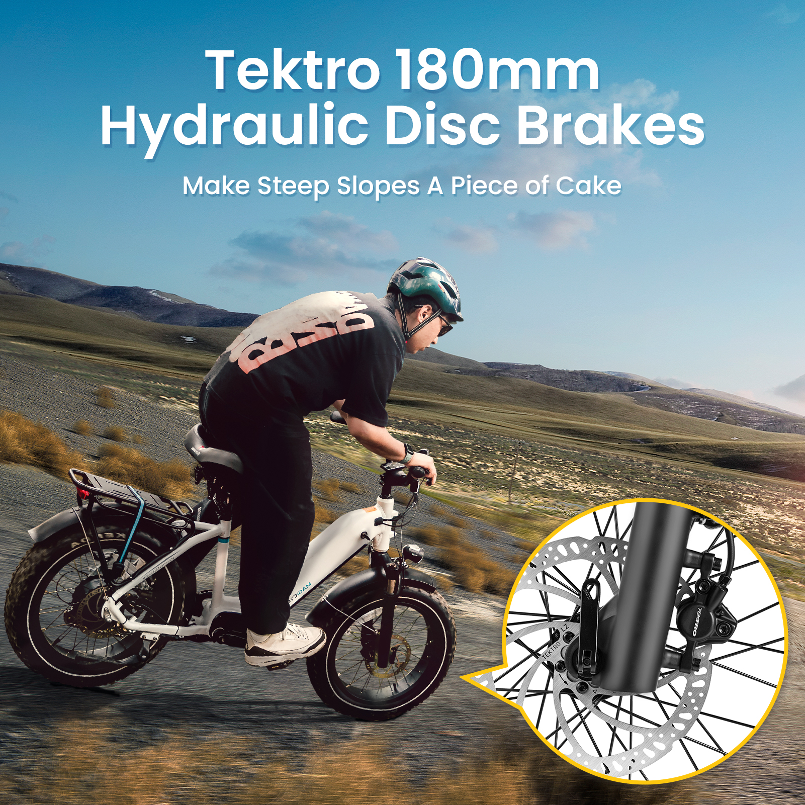 MAGICYCLE Ocelot Pro Fat Tire Electric Bike for Adults 750W Motor E Bike 52V 20Ah Step-Thru 20" Electric Mountain Bike for Beach Snow 7 Speeds