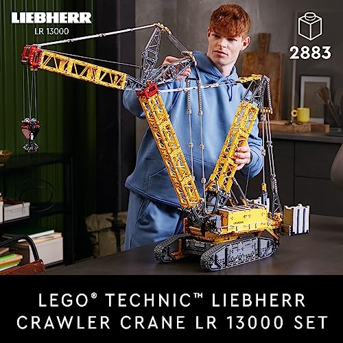 LEGO Technic Liebherr Crawler Crane LR 13000 42146 Advanced Building Kit for Adults, Build and Display a Rewarding Project, Model Crane with Incredible Details Including Winch System and Luffing Jib