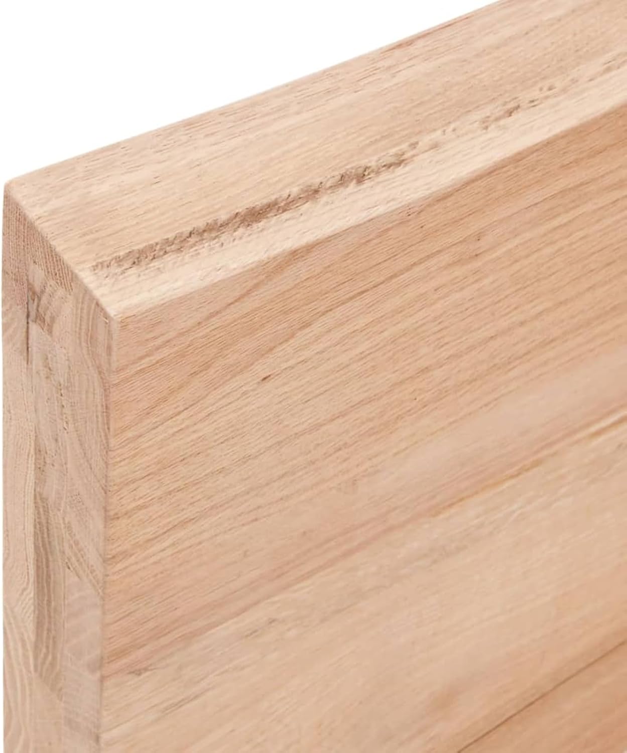 Tidyard Table Top Light Brown 39.4inx23.6inx(0.8in-2.4in) Treated Solid Wood Live Edge Replacement Tabletop, Kitchen Tabletop for Dining Tables, Coffee Tables, Garden Tables, Bar Tables, Desks