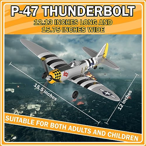RC Plane 4-CH RC Airplane – RC Airplane Ready to Fly Upgrade P-40 Warhawk Remote Control Airplanes for Beginners Adult with Beginners with Xpilot Stabilization System