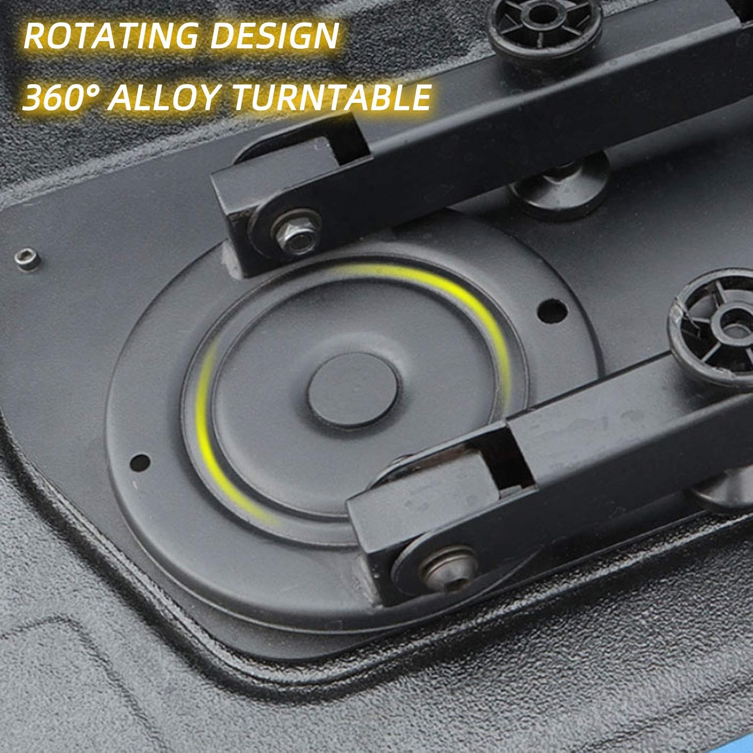 Tailgate Ladder for Truck Black Ladder 360°Rotation Durable Iron with Black Powder Coat Universal Fit for Pick Up