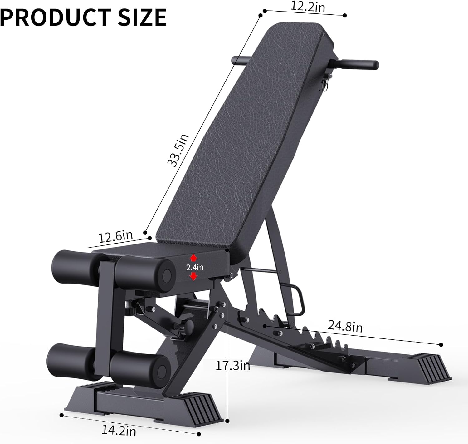 K KINGKANG Adjustable Weight Bench, 1100 LB Weight Capacity Heavy-duty Workout Bench, Extended Head, and Neck Protection Design, Foldable Flat/Incline/Decline Exercise Multi-Purpose Bench for Home Gym