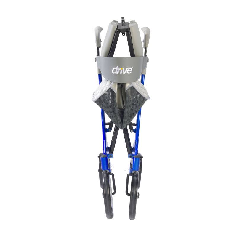 Drive Medical Nitro DLX Euro Style Rollator Rolling Walker, Sleek Blue