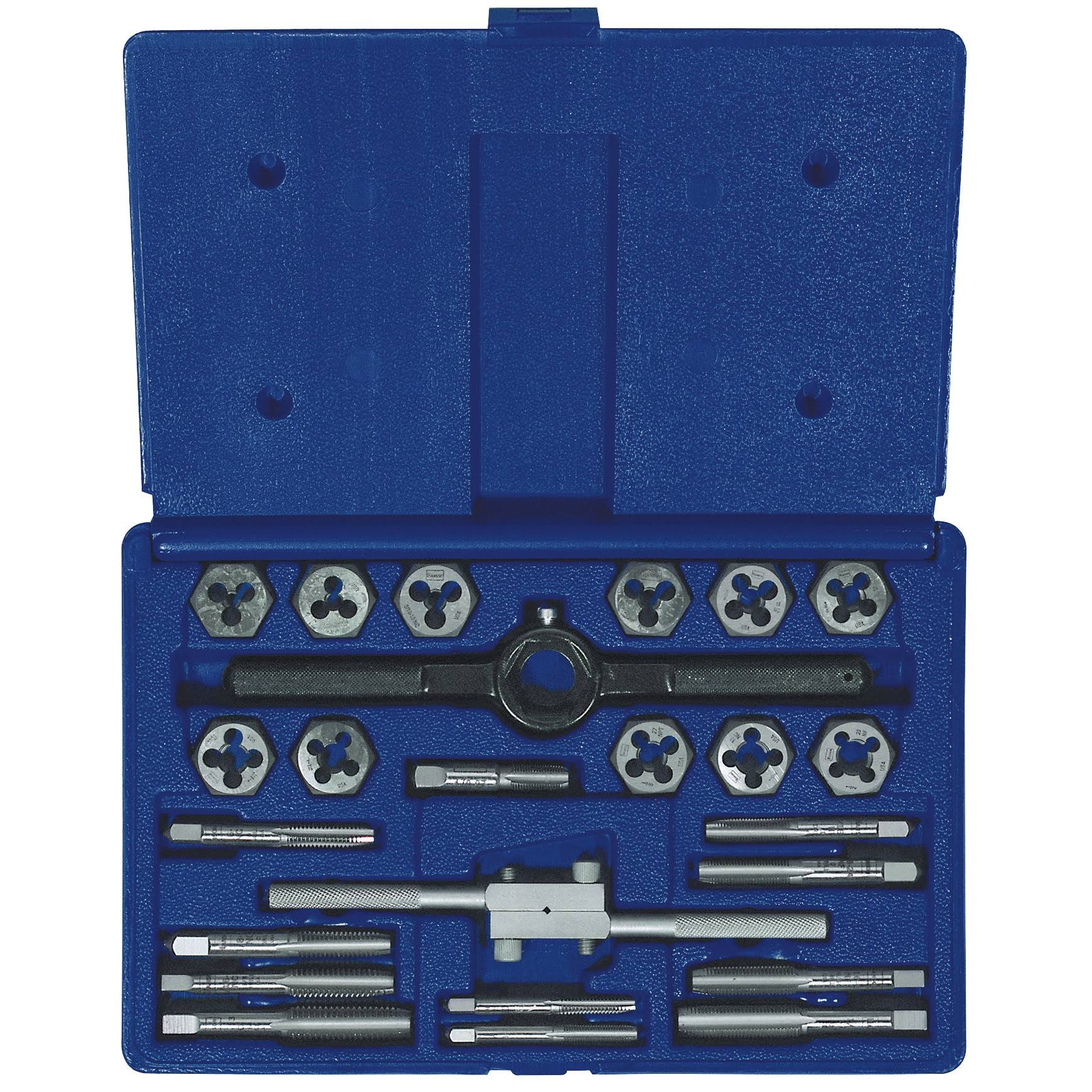 Irwin 24614 24 Piece Fractional Tap u0026 Hex Die Set