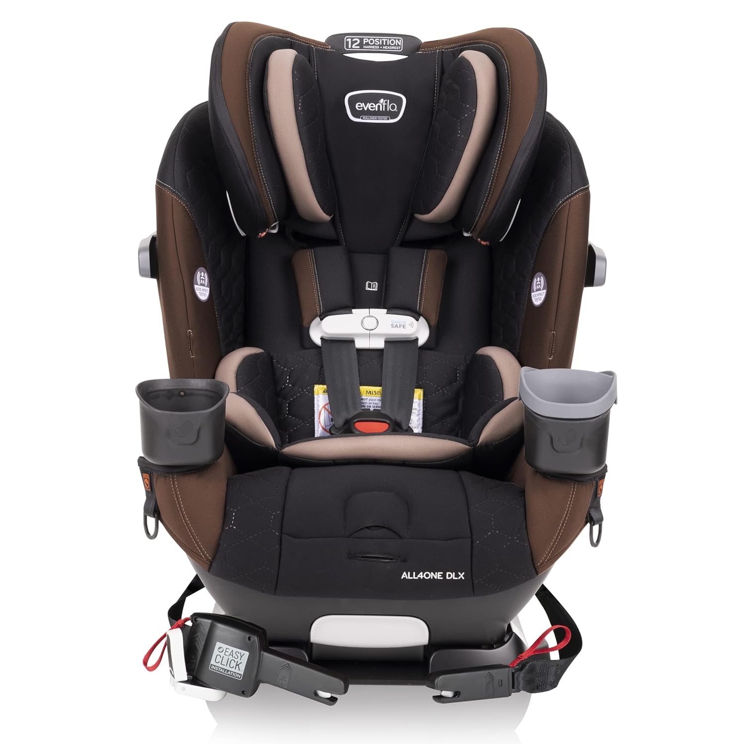 Evenflo All4One DLX 4-In-1 Convertible Car Seat (Kingsley Black)