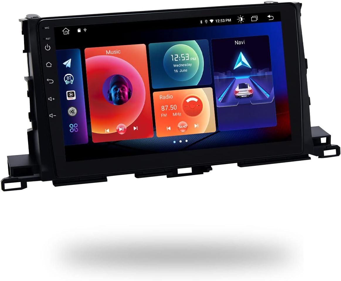 Roadanvi for Toyota Highlander 2015 2016 2017 2018 Car Stereo Bluetooth Radio Car Navigation Carplay Android Auto 1280x720 IPS Touch Screen 4GB+64GB