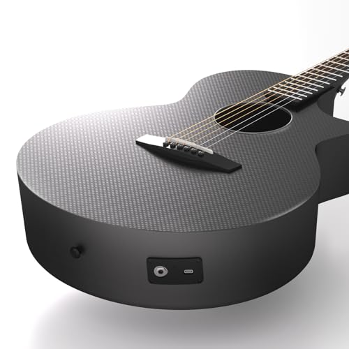 Enya X4 PRO Carbon Fiber Acoustic Electric Guitar, 41-Inch Full Size Cutaway Design, AcousticPlus Pickup System with Built-in Effects & Tuner, Includes Deluxe Hard Case, Leather Strap, Cable