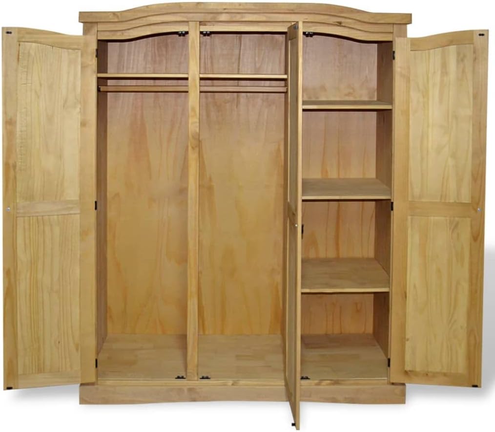 Wardrobe Mexican Pine Corona Range 3 Doors.Cabinets & Storage,Cupboards & Wardrobes