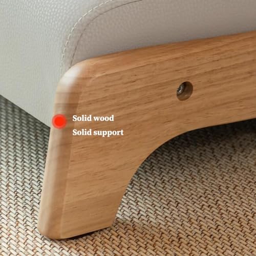 Floor Chair with Back Support, Japanese Floor Chair, Wood Legless Tatami Chair with Cushion, Accent Meditation Floor Seat for Bay Window, Living Room, Bedroom(/Beige A)