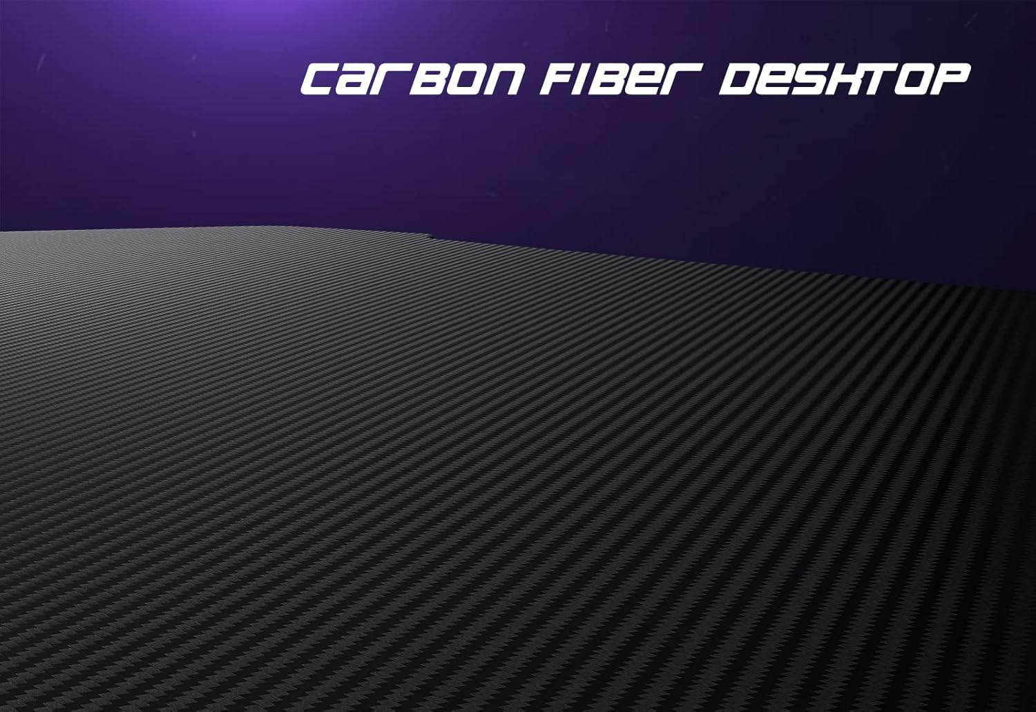 CubiCubi Luna Gaming Desk 47 inch Gamer Workstation, Home Computer Carbon Fiber Surface Gaming Desk PC Table with Cable Tray and Headphone Hook