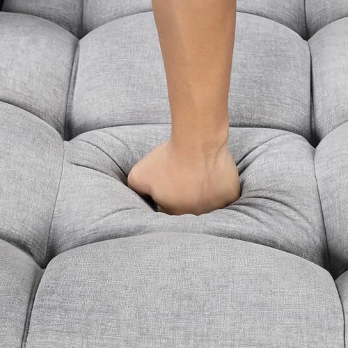 Oversized U-Shaped Sectional Sofa Couch Plush Corduroy Upholstered Modular Deep Seat Sofa&Couch Sectional W/Right Facing Chaise Lounge and 7 Toss Pillows for Home Apartment Living Room Furniture Sets