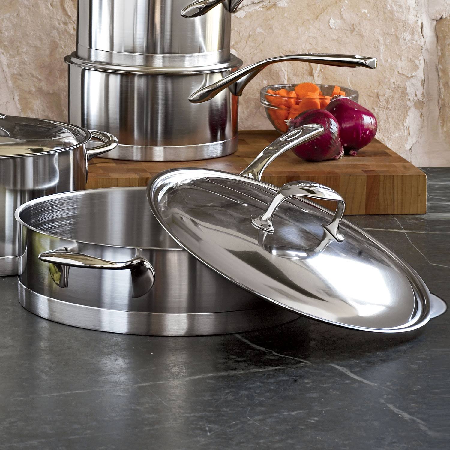Demeyere Atlantis Stainless Steel Saute Pan with Helper Handle