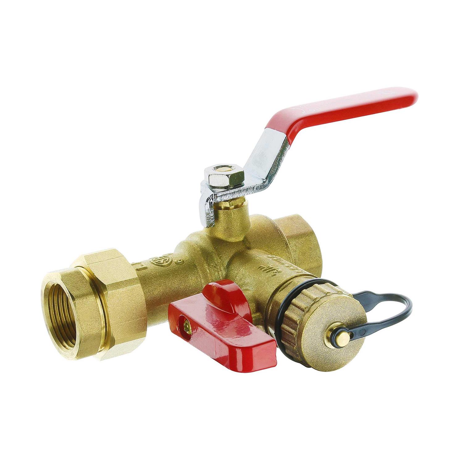 Hydro Master 3/4inch IPS Isolator Tankless Water Heater Service Valve Kit with Pressure Relief Valve