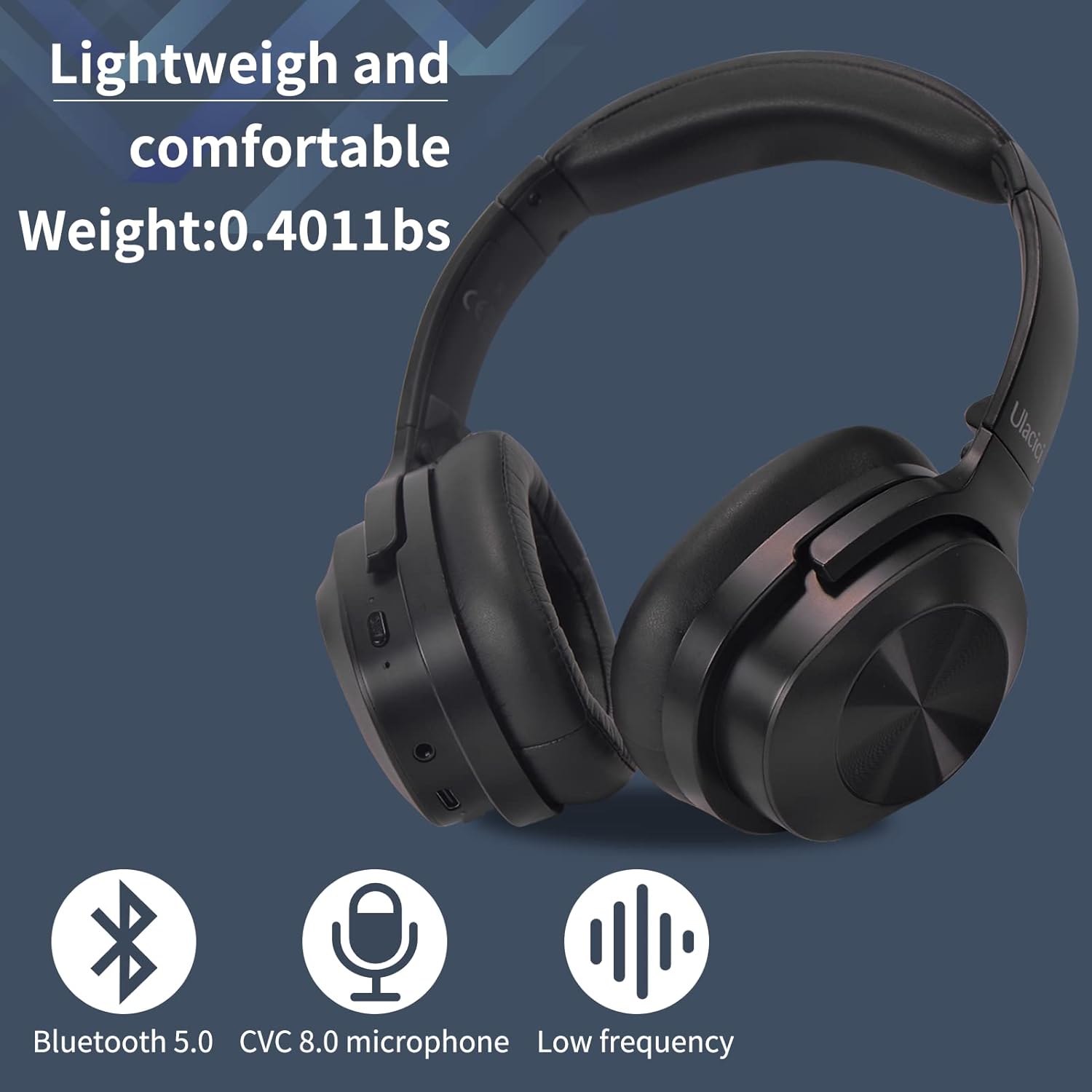 Active Noise Cancelling Headphones,Wireless Bluetooth Headphones Built-in Mic 30 Hours Playtime Wireless Noise Cancelling Headphone 3D Low Bass Tone Fast Charge for Cellphone/Work/Gym/TravelComputers