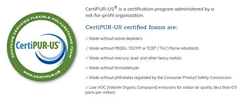 AK TRADING CO. CertiPUR-US Certified Upholstery Foam Cushion (Upholstery Sheet, Foam Padding, Seat Replacement) - 4" H X 24" W X 96" L