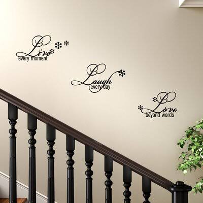 Live Laugh Love Wall Decal Winston Porter Color: Black
