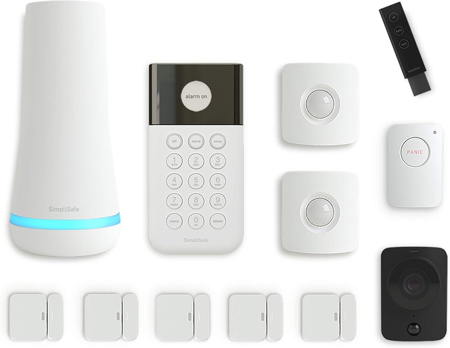 SimpliSafe 9 Piece Wireless Home Security System w/HD Camera - Optional 24/7 Professional Monitoring - No Contract - Compatible with Alexa and Google Assistant