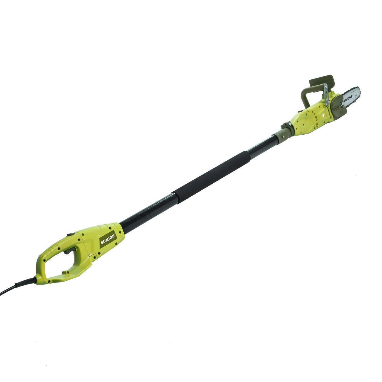 Sun Joe 8-Inch 8.0 Amp 2-in-1 Convertible Pole Chain Saw, Green, Swj806e