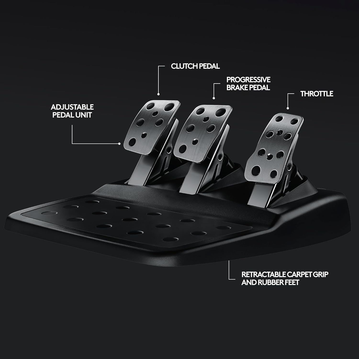 Logitech G29 Driving Force Racing Wheel and Floor Pedals, Real Force Feedback, Stainless Steel Paddle Shifters, Leather Steering Wheel Cover, Adjustable Floor Pedals, UK-Plug, PS4/PS3/PC/Mac – Black
