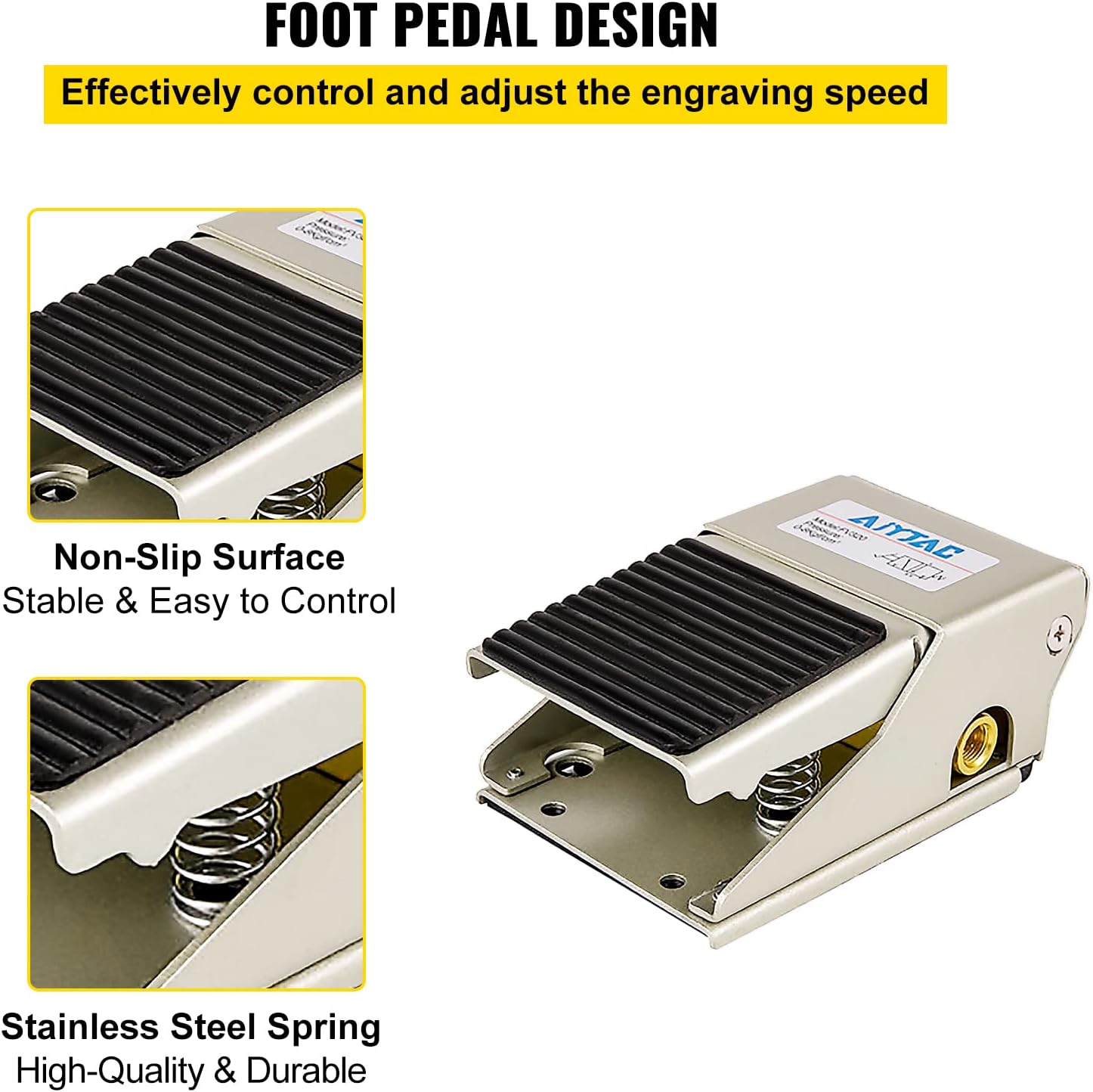 VEVOR Jewelry Pneumatic Engraving Machine 1400 RPM Adjustable Speed Pneumatic Hand Engraving Machines 60Hz 80W Pneumatic Graver Handpiece with Single-Head for Jewelry, Crafts and Wrought Iron