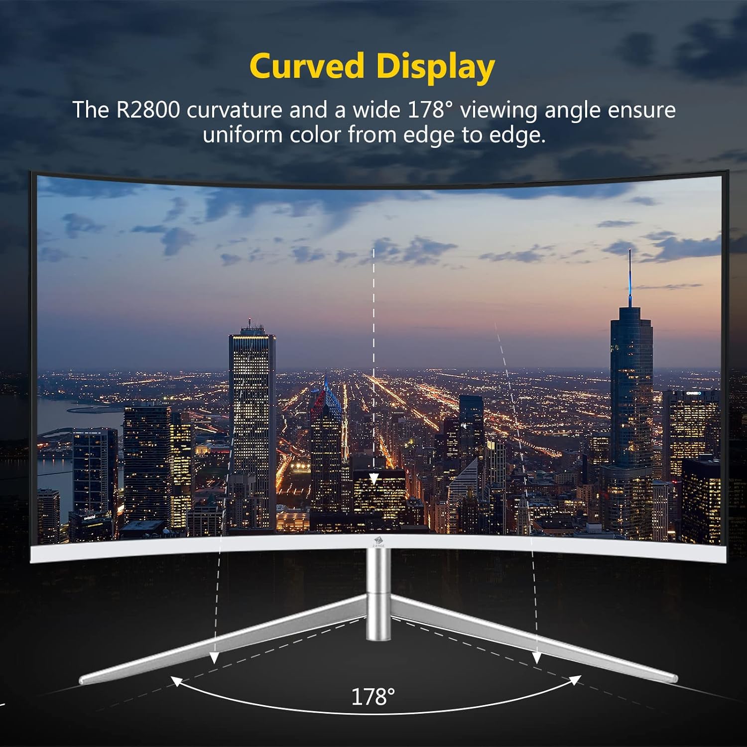Z-Edge IPS Monitor Bundle [24-inch & 27-inch 2 Pack], 1920x1080P(U24C)+4K(U27P4K) Resolution LED Backlight Monitor, with 75Hz Refresh Rate, 178° Wide View Angle, Built-in Speakers, VGA+HDMI
