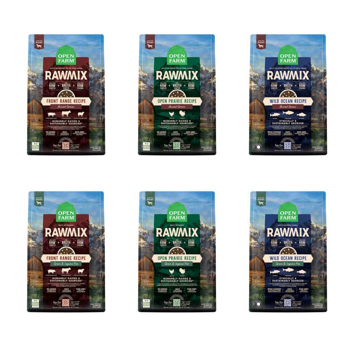 Open Farm Wild Ocean Ancient Grains RawMix Dog Food - Pet Supplies online store