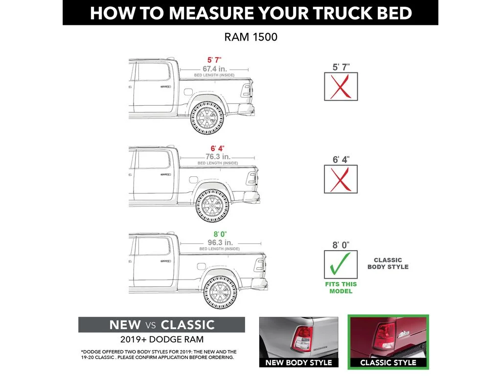 BAK by RealTruck BAKFlip G2 Hard Folding Truck Bed Tonneau Cover | 226204 | Compatible with 2002 - 2018, 2019 - 21 Classic Dodge Ram 1500, 2003-21 2500/3500 8' Bed (96")