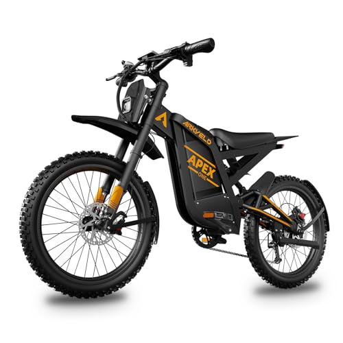 Electric-Dirt-Bike for Adults with Peak-3000W Brushless Motor and 48V 30AH Battery Max 40MPH and 80Miles, Adult Electric-Mountain-E-Bike Motorcycle with Fat Tire for Snow, Sand and Commuting