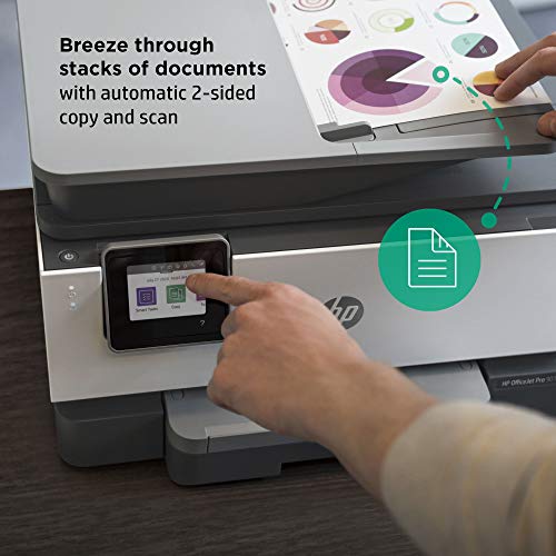 HP OfficeJet Pro 9015e Wireless Color All-in-One Printer with 6 Months Free Ink, Gray (1G5L3A) (Renewed Premium)