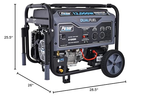 Pulsar 9500W Tri Fuel Gasoline Propane Natural Gas Portable Inverter Generator w/Remote Start & CO Sentry for Home Use GS95TiSCO