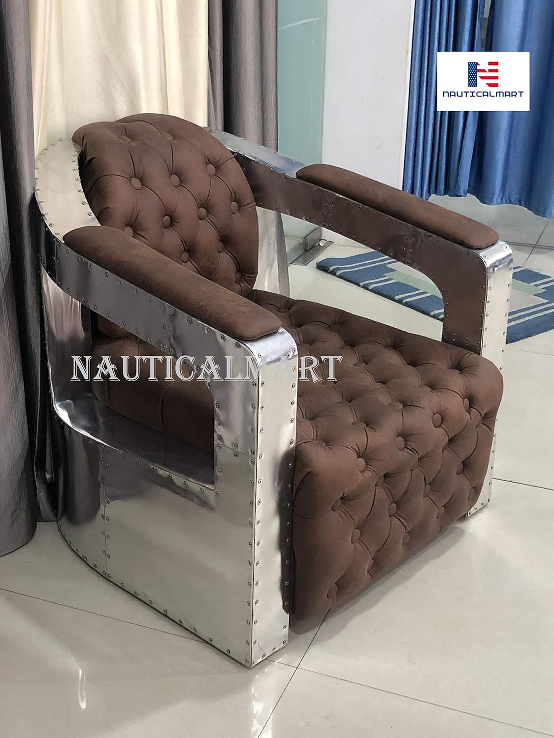 Aluminum Aviator Chair Vintage Industrial Office & Home Furniture