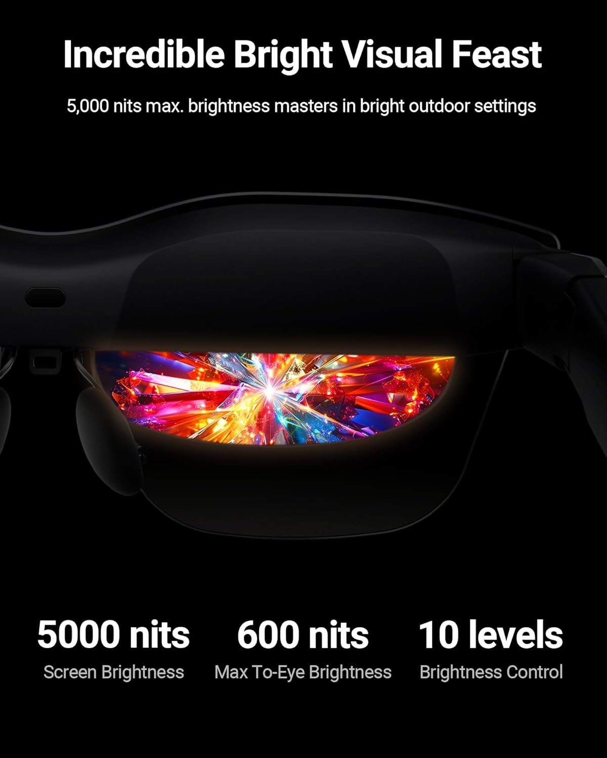 RAYNEO Air 2s XR Glasses - Smart Glasses with 201" Micro OLED, AR Glasses 120Hz 600nits Brightness with 4 speakers-2024 New model