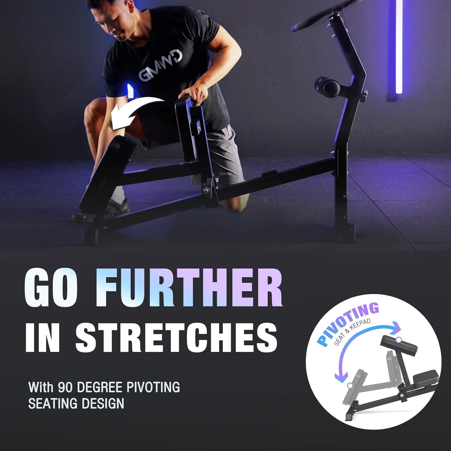Stretch Machine, Stretching Equipment, Full Body Stretching Machine with Leg Stretcher Machine and Lower Back Stretcher, Back Stretcher Machine for Lower Back Pain Relief, Home Gym, Black