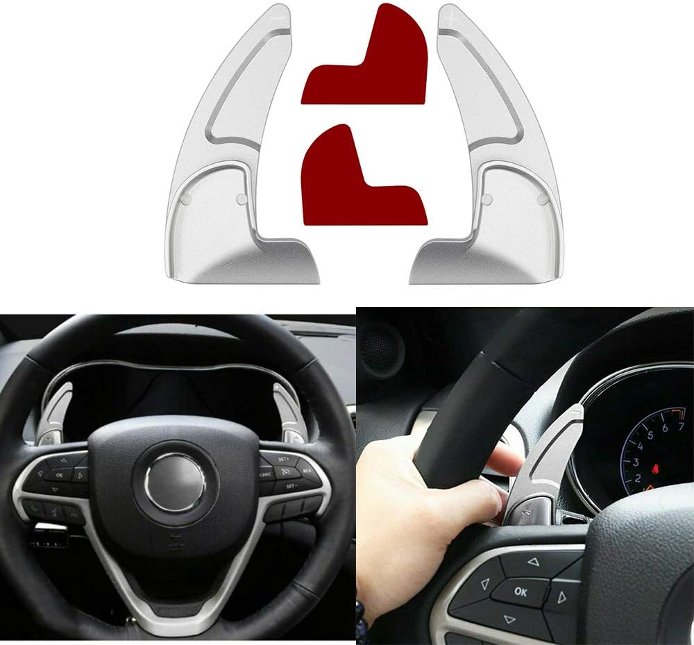 Bonbo Steering Wheel Shift Paddle Shifter Transfer Extension for 2015-2020 Dodge Charger Challenger Durango RT & Scat Pack (Sliver)