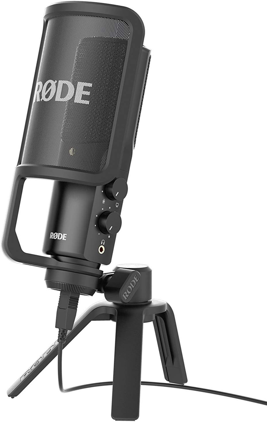 Rode NT-USB Versatile Studio-Quality USB Cardioid Condenser Microphone,Black